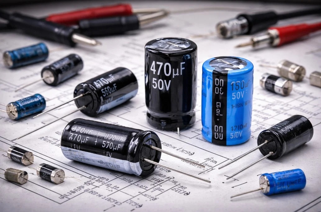 How to Identify Electrolytic Capacitor Polarity When Markings Are Missing