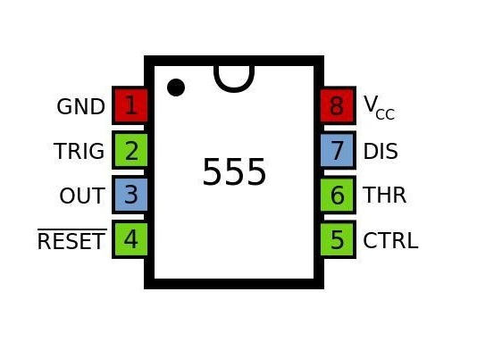 555 Timer Pin Diagram